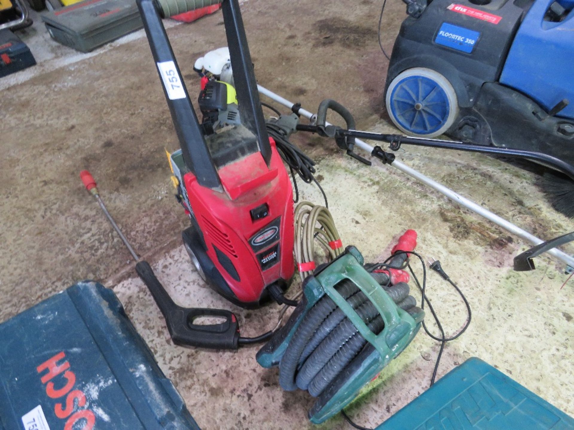 POWER WASHER PLUS A BOSCH HOSE EXTENSION.