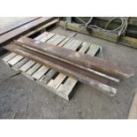 PAIR OF FORKLIFT TINE EXTENSIONS 6" INTERNAL WIDTH X 6FT LENGTH APPROX.