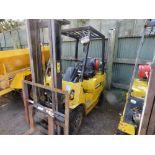 CATERPILLAR GP18 GAS POWERED FORKLIFT. WHEN TESTED WAS SEEN TO START AND RUN BRIEFLY BUT CUTTING OUT