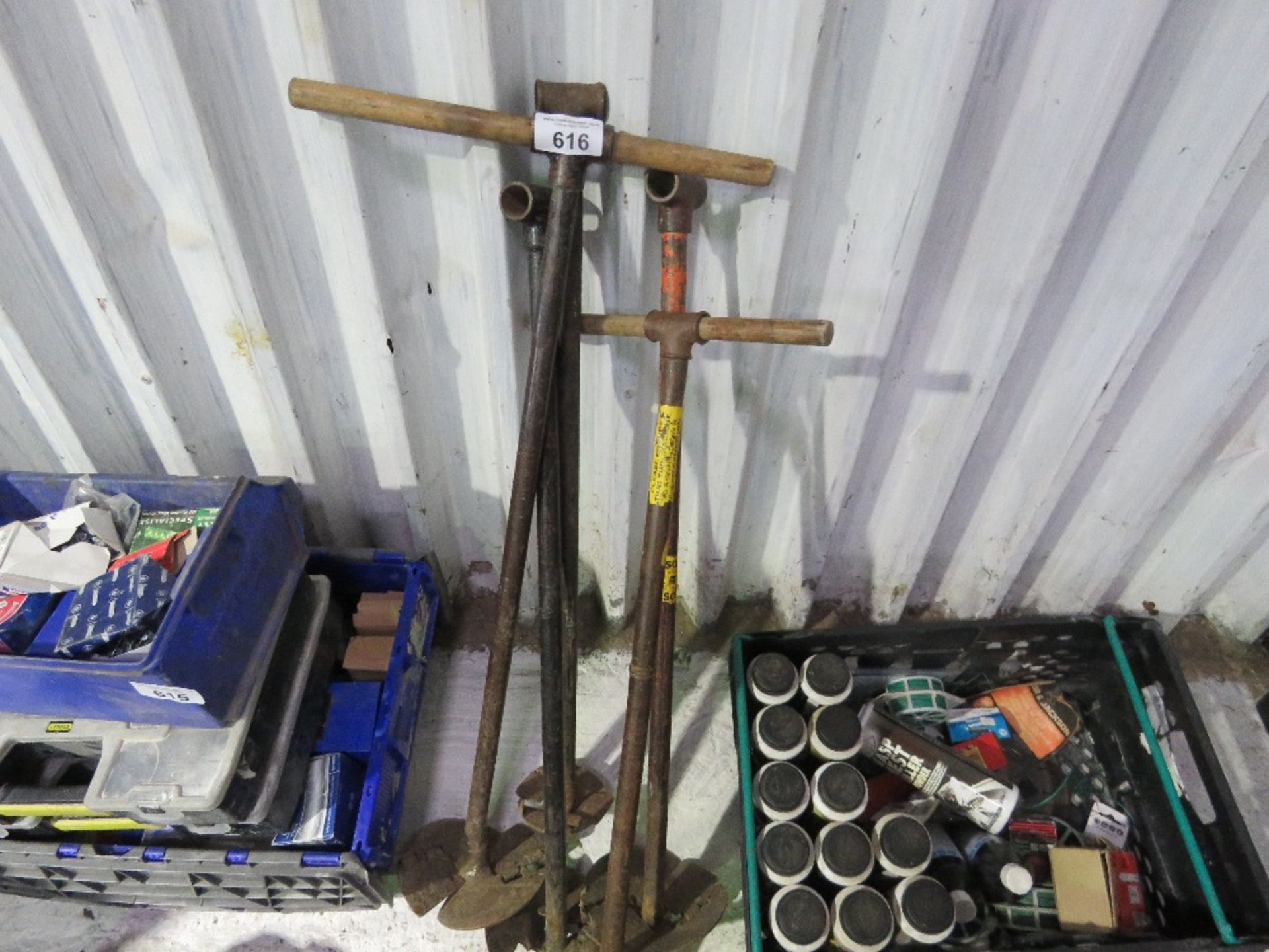 5NO MANUAL POST HOLE AUGERS.....THIS LOT IS SOLD UNDER THE AUCTIONEERS MARGIN SCHEME, THEREFORE NO V