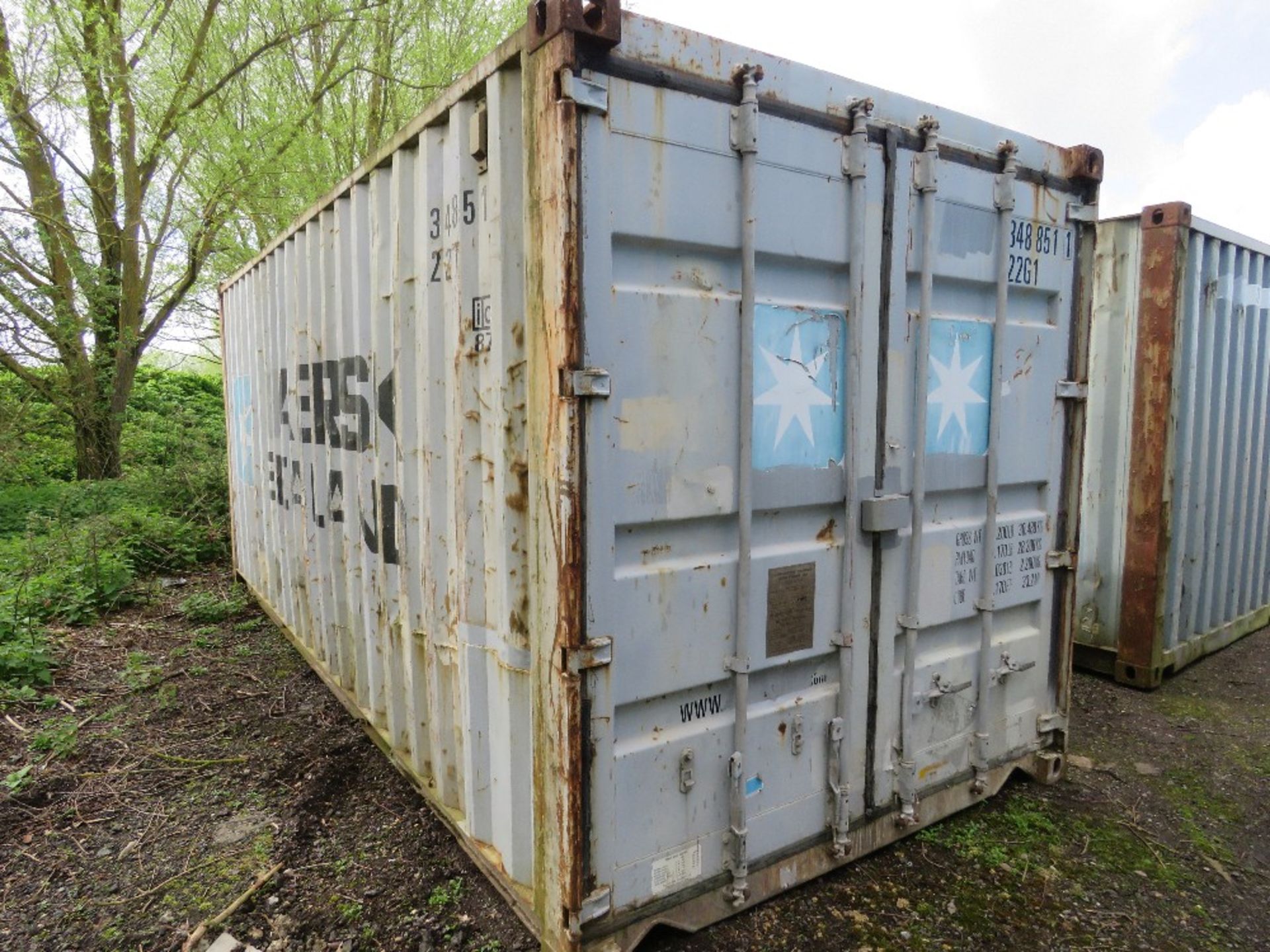 SECURE STORAGE 20FT SHIPPING CONTAINER . WITH FORK POCKETS. SOURCED FROM SITE CLEARANCE. ....THIS LO