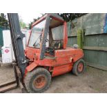 LINDE 6 TONNE DIESEL ENGINED FORKLIFT TRUCK WITH 7FT TINES FITTED. WHEN TESTED WAS SEEN TO RUN, DRIV