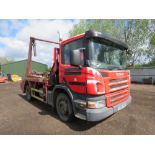 SCANIA P230 4X2 CHAIN LIFT SKIP LORRY YEAR 2006. MANUAL GEARBOX. 18 TONNE RATED,