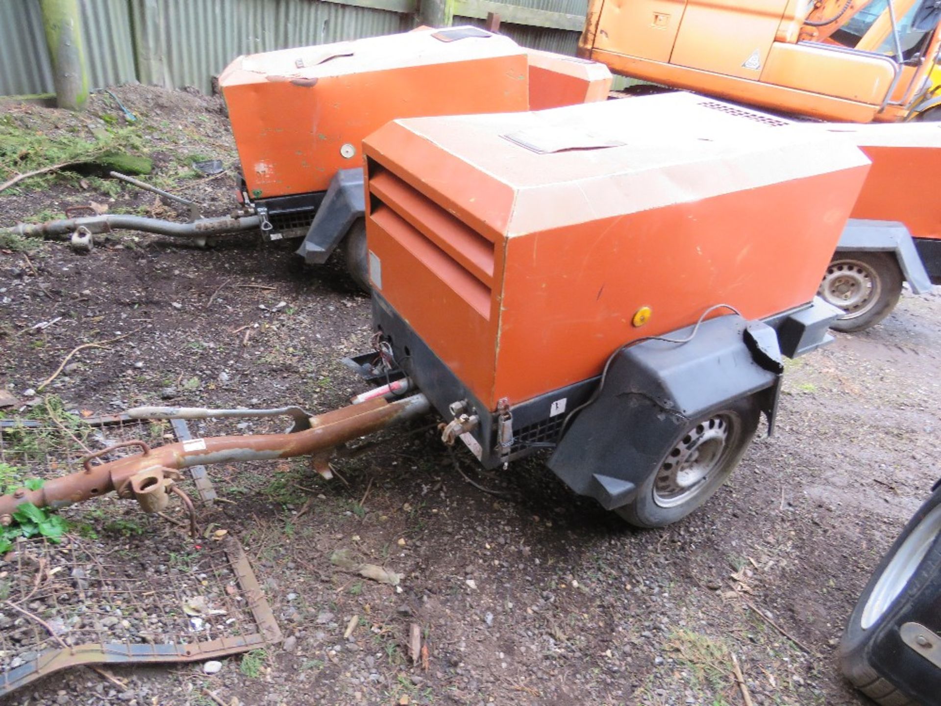 INGERSOLL RAND 720 TOWED ROAD COMPRESSOR. KUBOTA ENGINE. BEEN IN LONG TERM STORAGE, UNTESTED, CONDIT