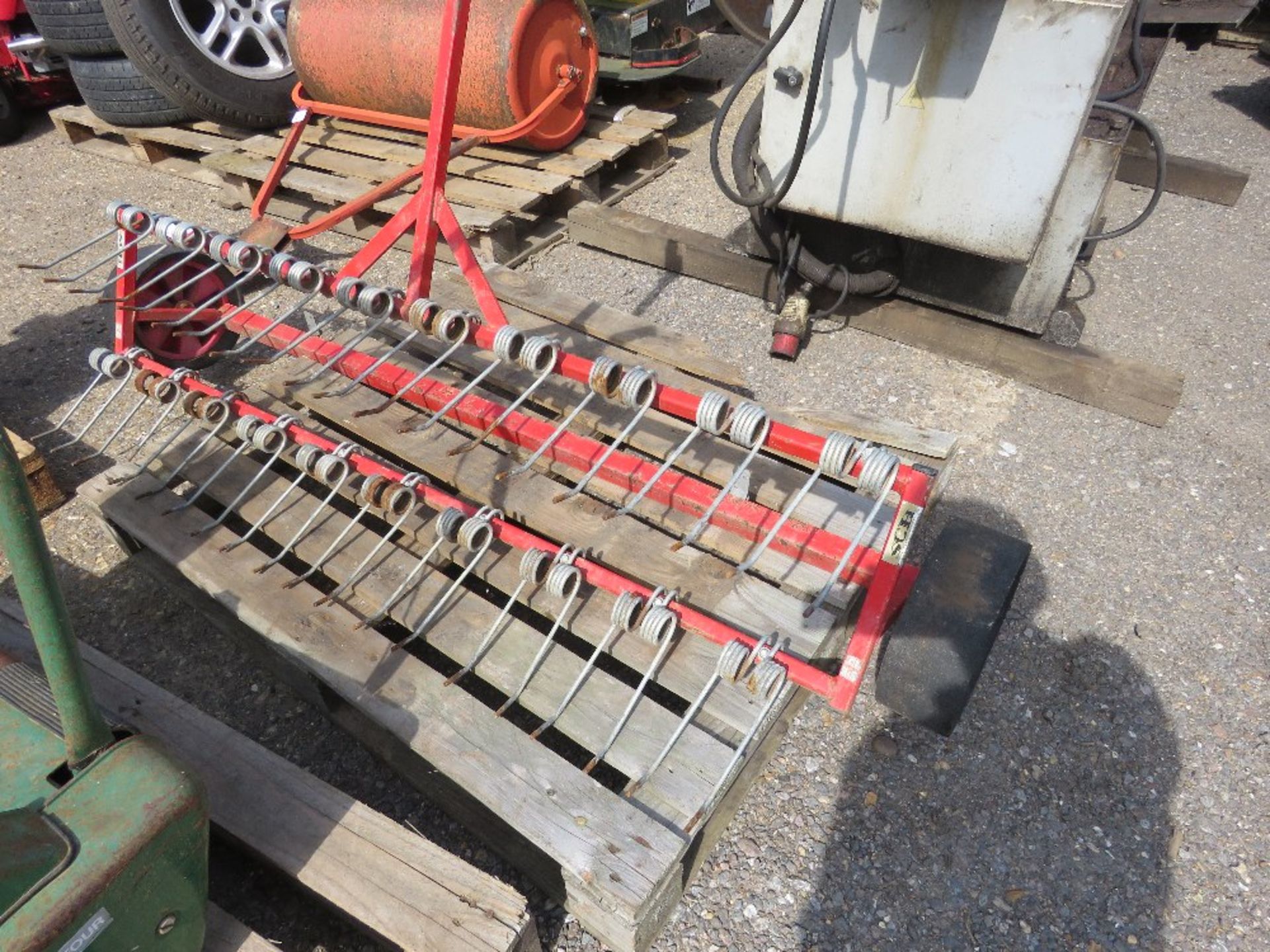 SCH TOWED GRASS RAKE WITH SPRING TINES, 6FT WIDTH APPROX.....THIS LOT IS SOLD UNDER THE AUCTIONEERS - Image 3 of 4