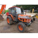 KUBOTA L4150 4WD TRACTOR WITH CAB AND GRASS TYRES. 50HP 6 CYLINDER ENGINE WITH SHUTTLE DIRECTION CHA