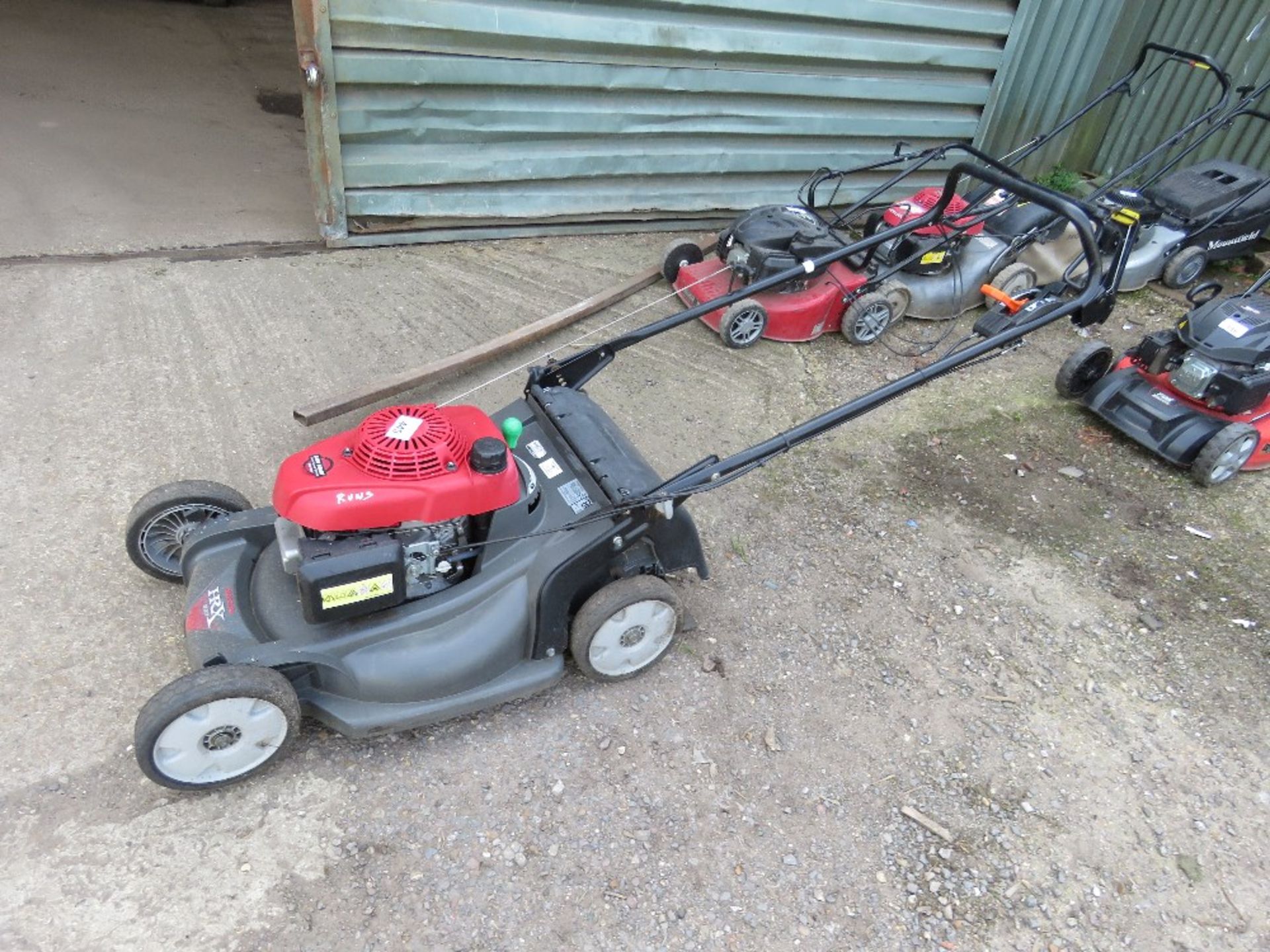 HONDA HRX537 PETROL ENGINED MOWER WITH NO COLLECTOR. ....THIS LOT IS SOLD UNDER THE AUCTIONEERS MAR