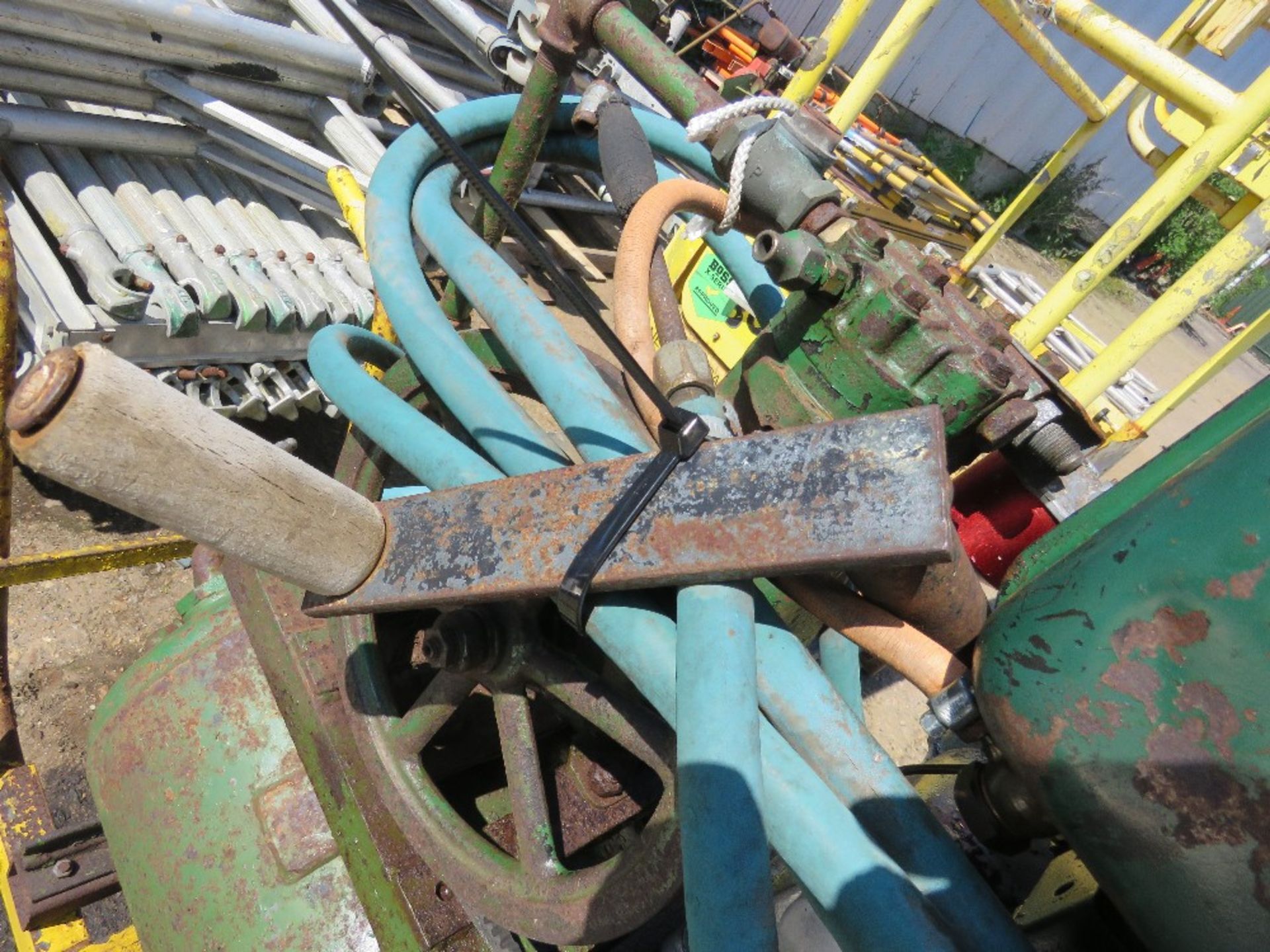 OLD DIESEL ENGINED COMPRESSOR ON WHEELS.....THIS LOT IS SOLD UNDER THE AUCTIONEERS MARGIN SCHEME, TH - Image 8 of 8