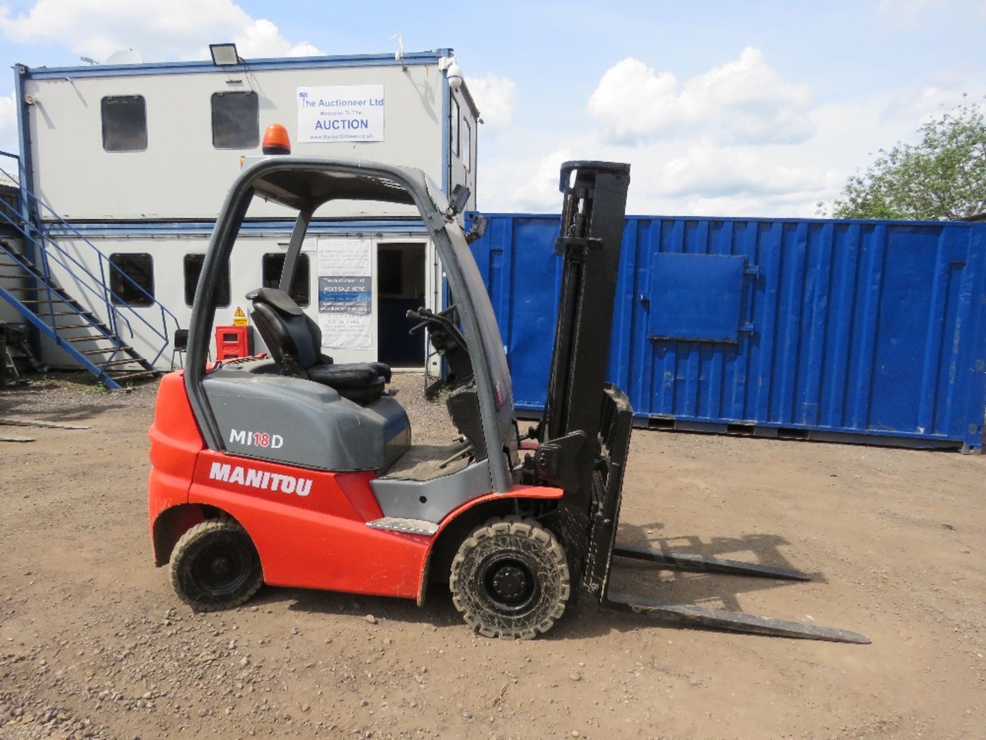 MANITOU MI 18D DIESEL ENGINED FORKLIFT TRUCK, YEAR 2016. WHEN TESTED WAS SEEN TO DRIVE, STEER AND BR - Image 3 of 10