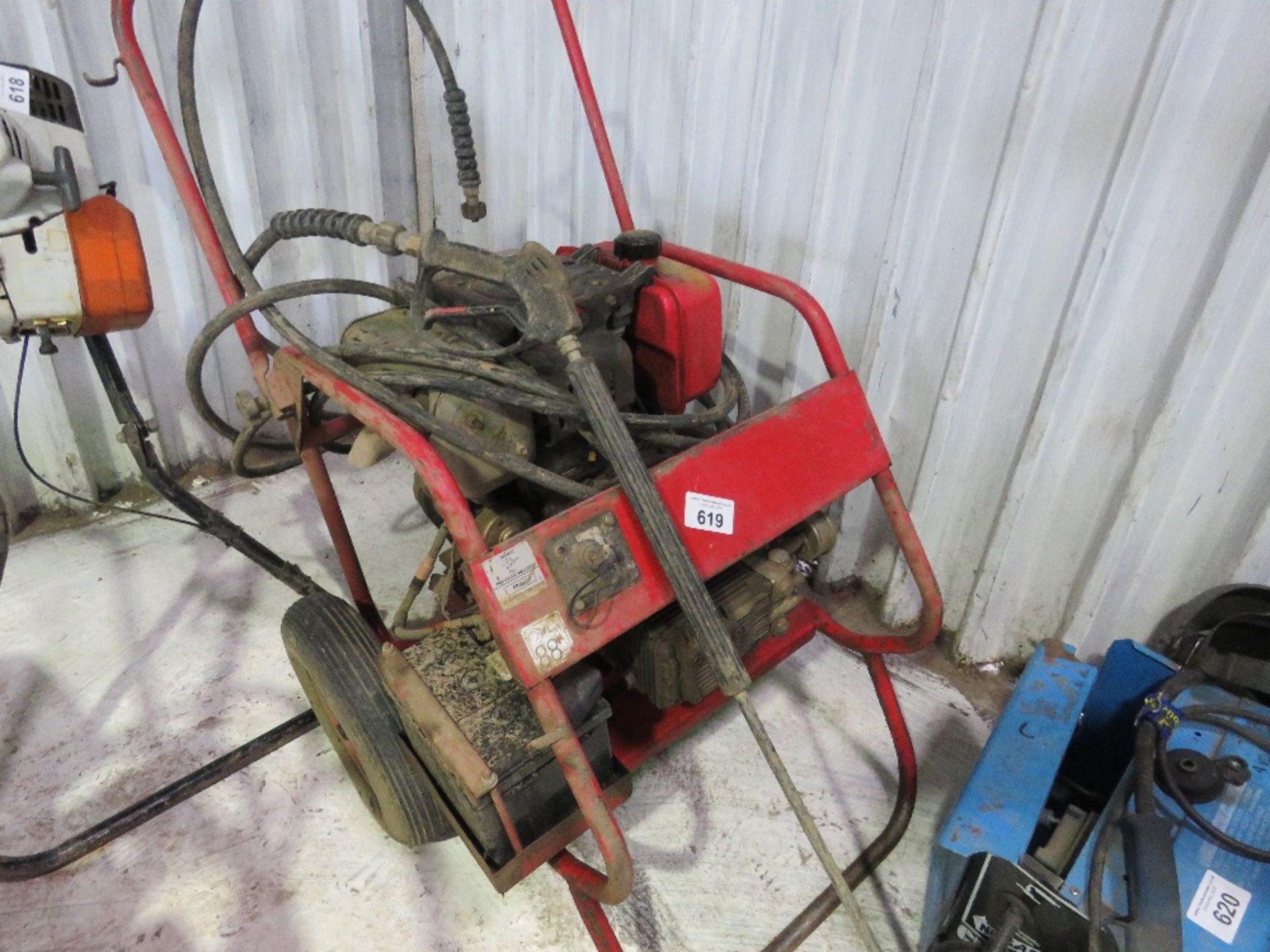 YANMAR DIESEL ENGINED PRESSURE WASHER. WHEN TESTED WAS SEEN TO START AND RUN (FUEL LOW)