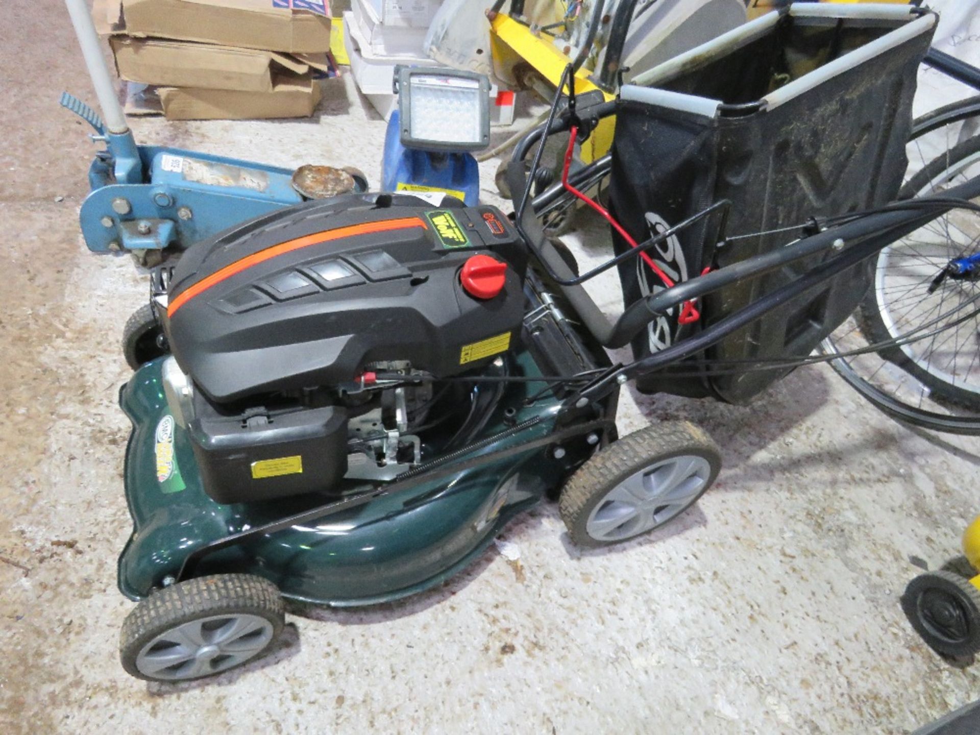 WOLF PETROL ENGINED MOWER WITH BATTERY POWERED STARTER.....THIS LOT IS SOLD UNDER THE AUCTIONEERS MA - Image 3 of 5