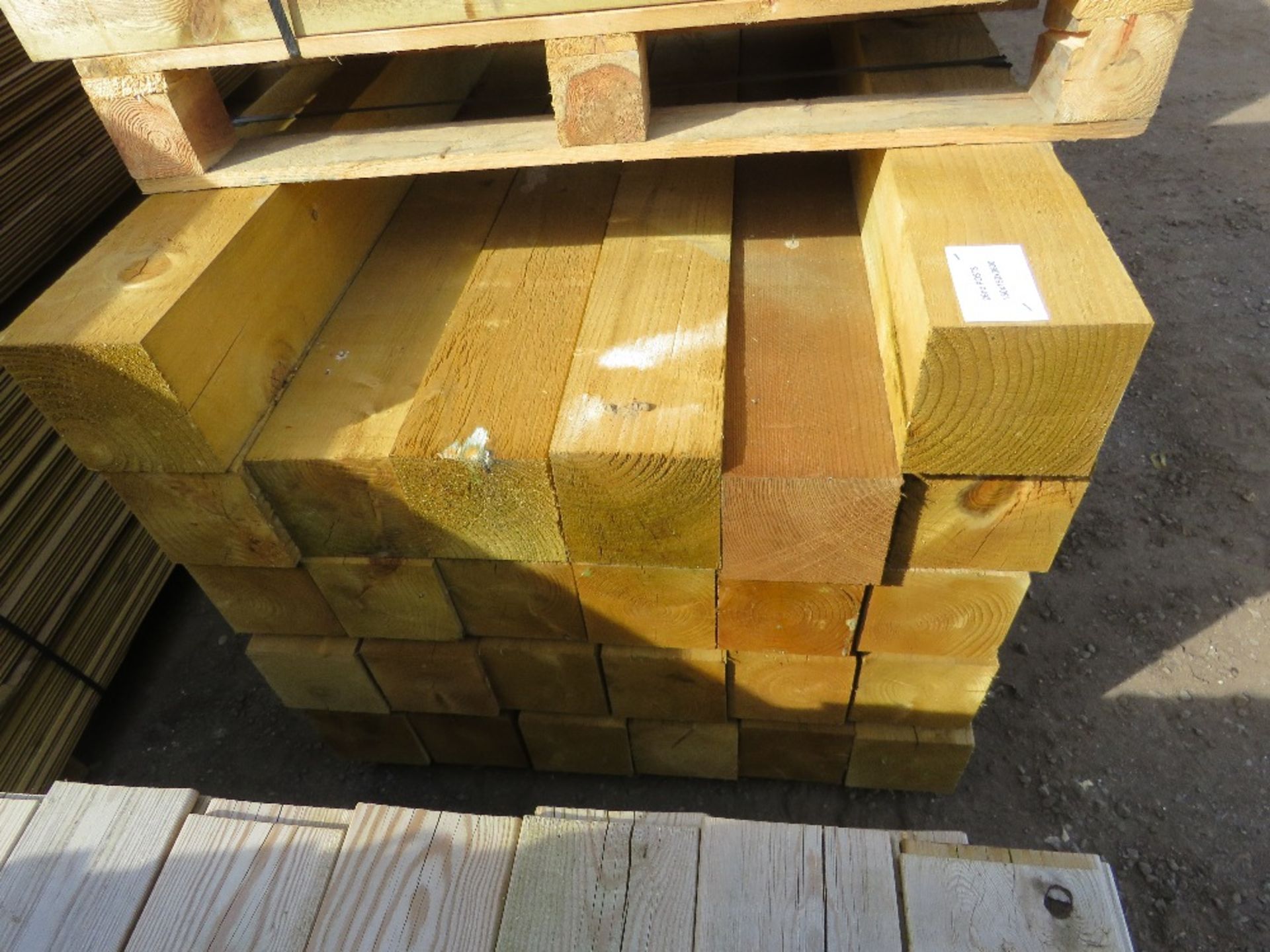 26NO LARGE TREATED TIMBER POSTS 150MMX 150MM @3600MM LENGTH APPROX.