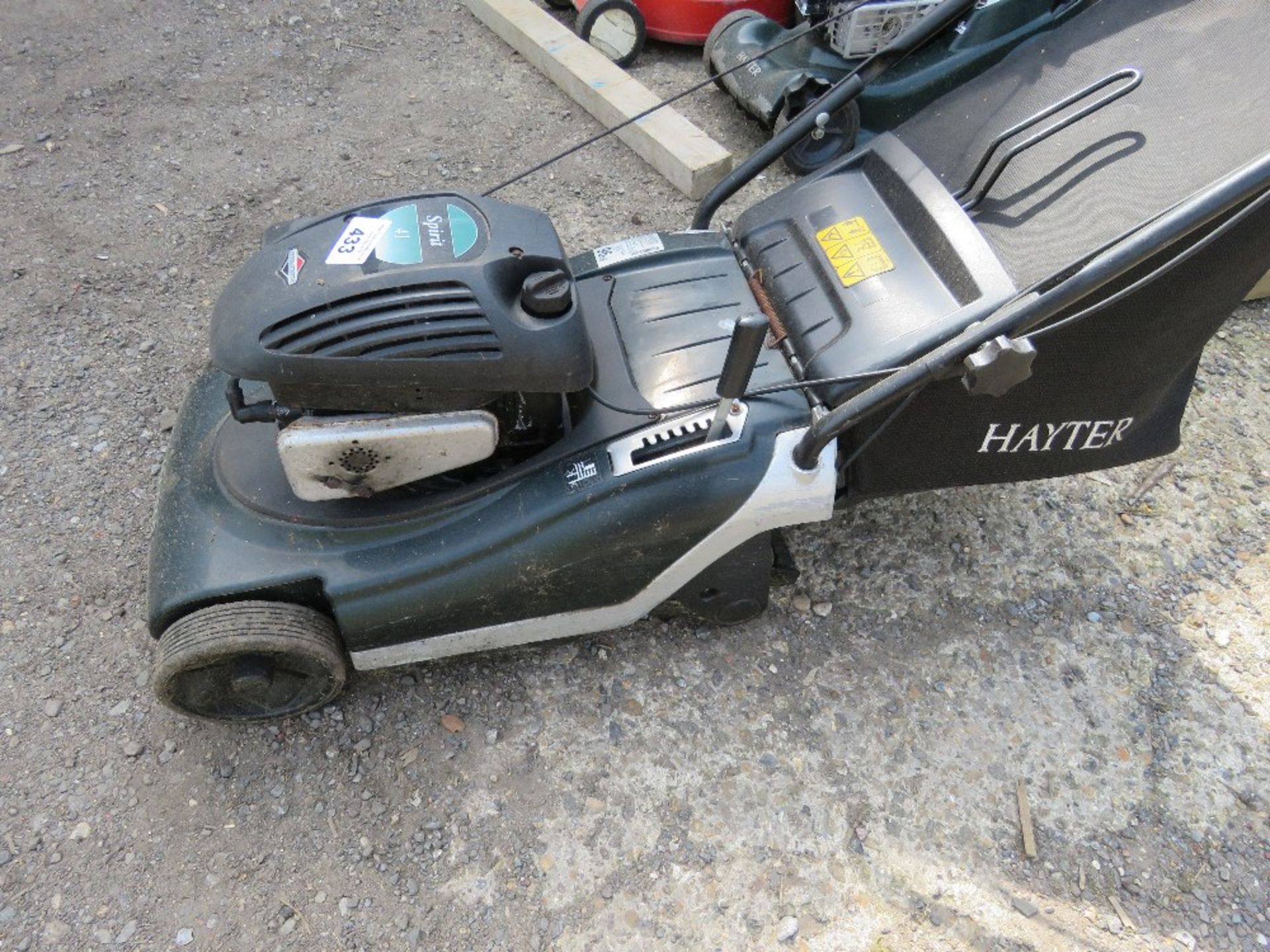 HAYTER SPIRIT 41 PETROL ENGINED MOWER WITH REAR ROLLER AND COLLECTOR. ....THIS LOT IS SOLD UNDER THE - Image 2 of 4