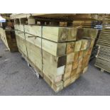 34NO LARGE TREATED TIMBER POSTS 150MMX 150MM @2280MM LENGTH APPROX.