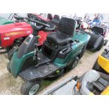 ATCO RIDER RIDE ON MOWER WITH COLLECTOR. WHEN BRIEFLY TESTED WAS SEEN TO RUN, DRIVE AND MOWERS ENGAG