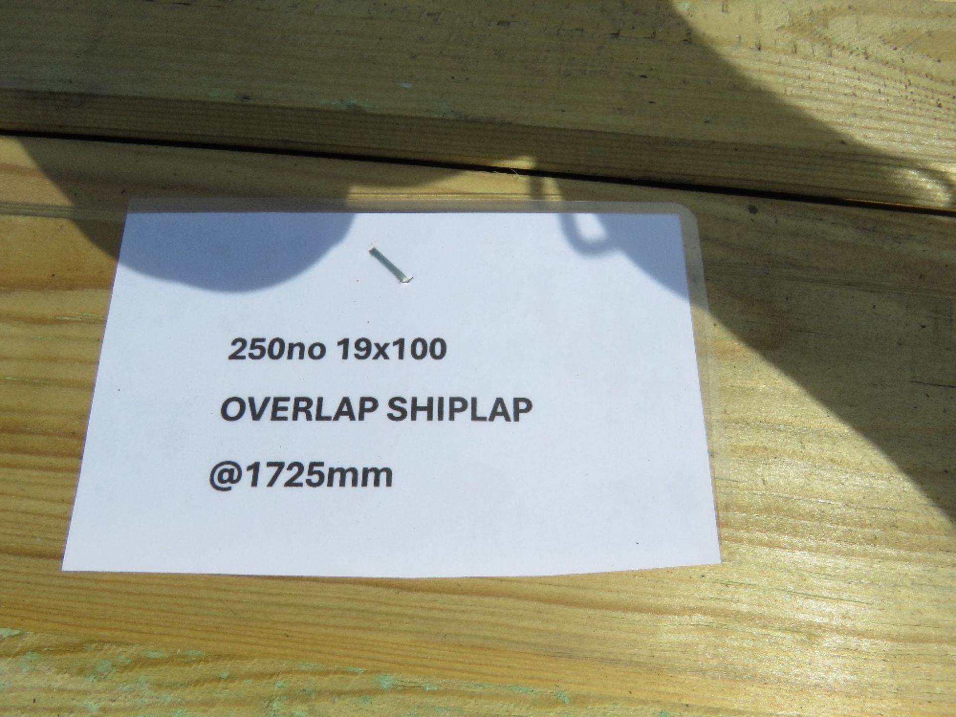 LARGE PACK OF TREATED OVERLAP SHIPLAP TIMBER CLADDING BOARDS 19MM X 100MM @ 1725MM LENGTH APPROX. 2 - Image 5 of 5