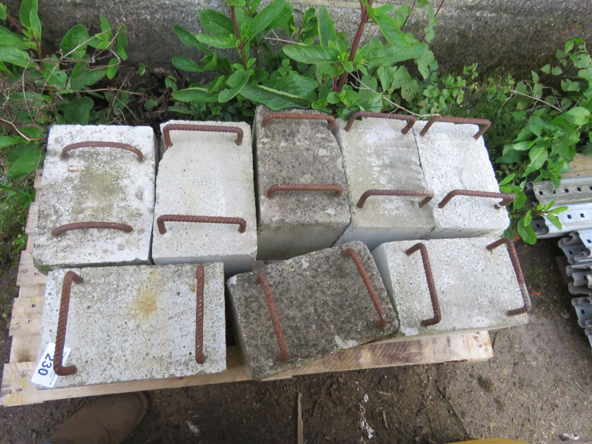 8NO CONCRETE COUNTER BALANCE WEIGHTS.....THIS LOT IS SOLD UNDER THE AUCTIONEERS MARGIN SCHEME, THERE - Image 3 of 3