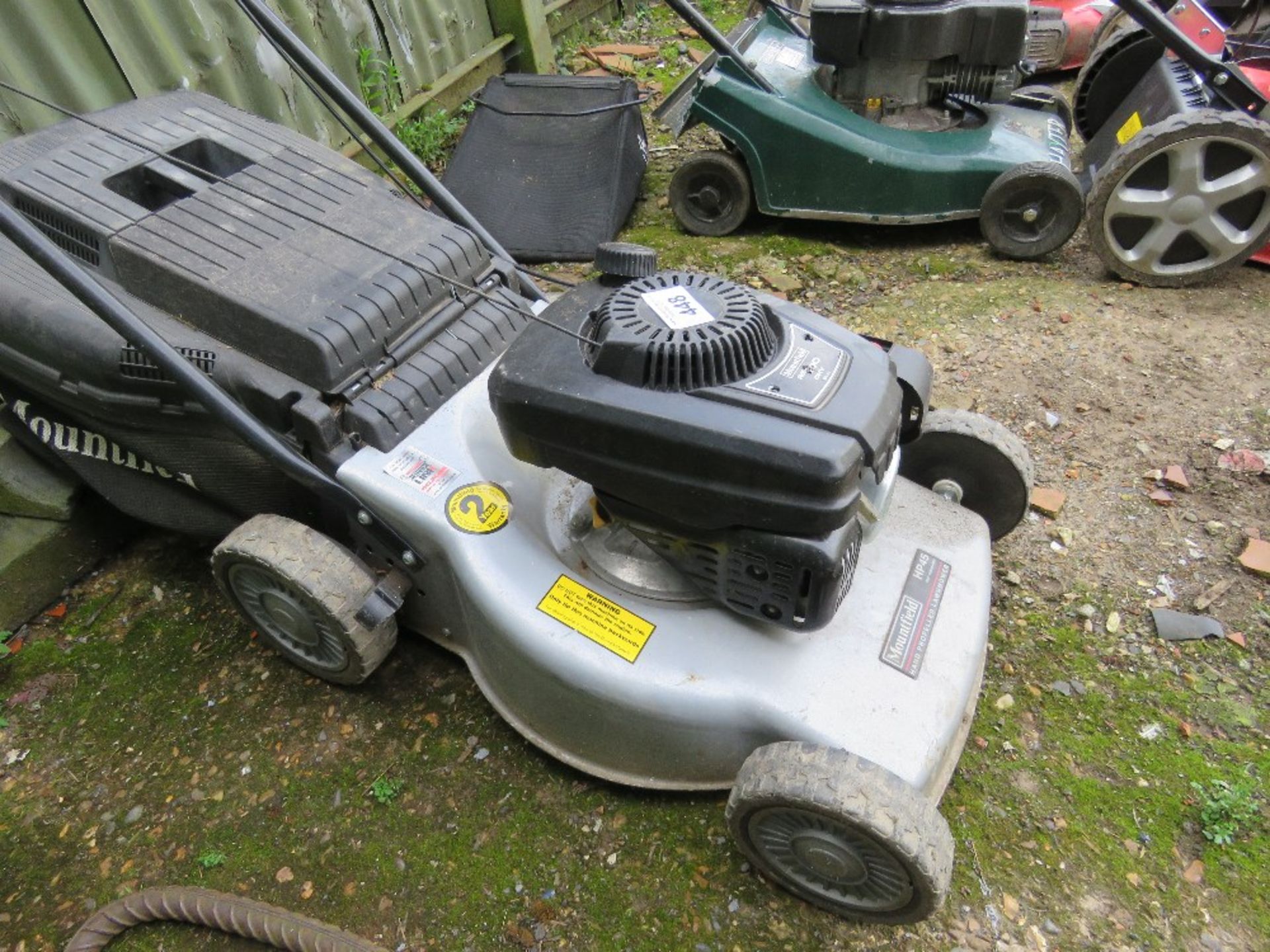 MOUNFIELD PETROL ENGINED MOWER WITH COLLECTOR. ....THIS LOT IS SOLD UNDER THE AUCTIONEERS MARGIN SCH - Image 3 of 4