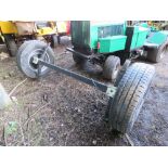 HEAVY DUTY TRAILER AXLE WITH SPRINGS, BELIEVED TO BE OFF GROUNDHOG TYPE WELFARE UNIT?? ....THIS LOT