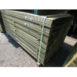 LARGE PACK OF PRESSURE TREATED HIT AND MISS CLADDING TIMBER BOARDS 1.75M LENGTH X 100MM WIDTH APPROX