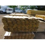 LARGE PACK OF TREATED LOG LAP CLADDING BOARDS 22MM X 125MM @ 3M LENGTH APPROX. 205NO PIECES APPROX