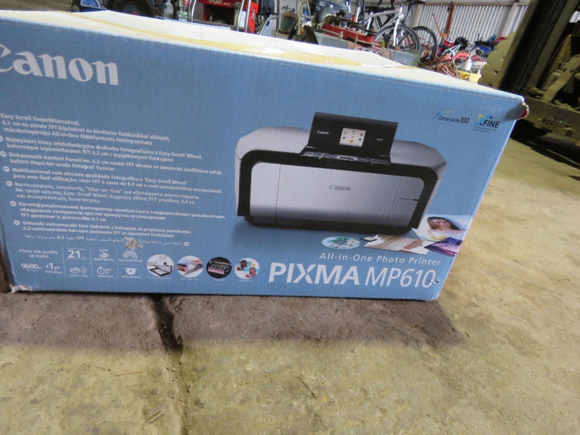 CANON PRINTER IN BOX. ....THIS LOT IS SOLD UNDER THE AUCTIONEERS MARGIN SCHEME, THEREFORE NO VAT WIL