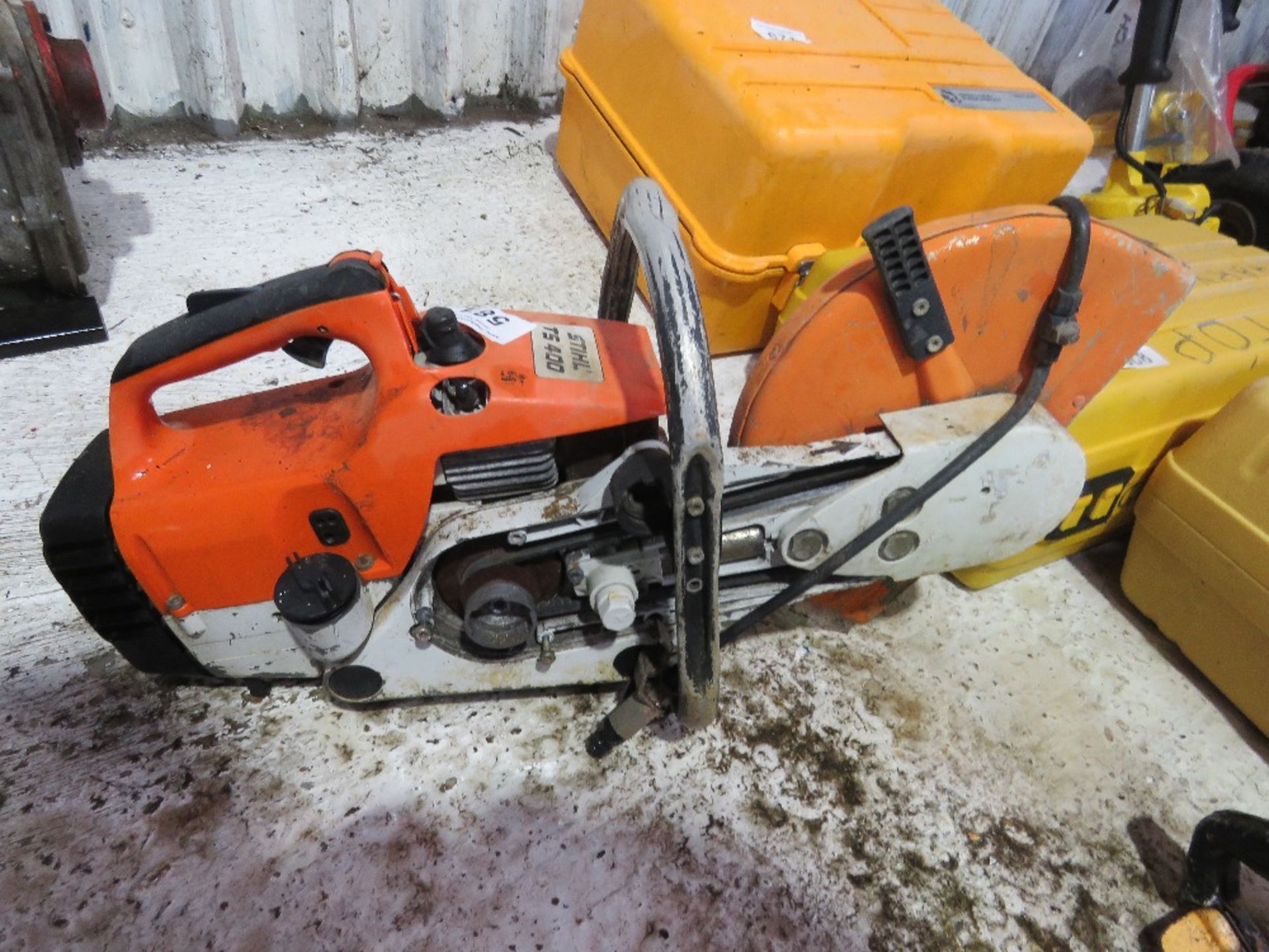 STIHL TS400 PETROL SAW, INCOMPLETE.....THIS LOT IS SOLD UNDER THE AUCTIONEERS MARGIN SCHEME, THEREFO