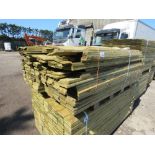LARGE PACK OF PRESSURE TREATED FEATHER EDGE CLADDING TIMBER BOARDS 1.4M-1.8M LENGTH X 100MM WIDTH AP
