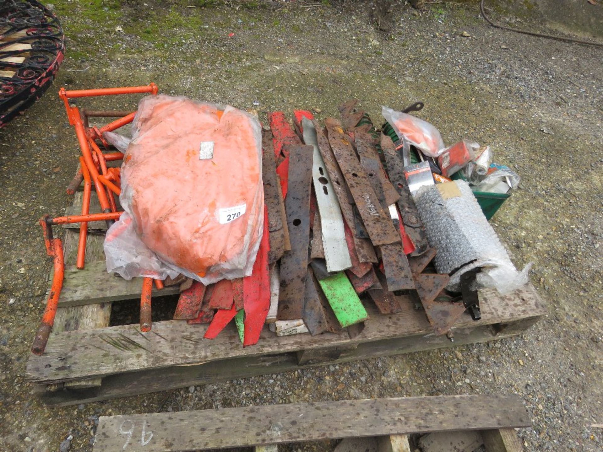PALLET OF ASSORTED MOWER SPARES.....THIS LOT IS SOLD UNDER THE AUCTIONEERS MARGIN SCHEME, THEREFORE