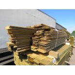 PACK OF PRESSURE TREATED INTERLOCKING ACOUSTIC PANEL CLADDING TIMBER BOARDS 1.8-2M LENGTH X 145MM OV