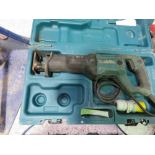 2 X MAKITA 110VOLT POWERED RECIPROCATING SAWS IN CASES THX13911,13944