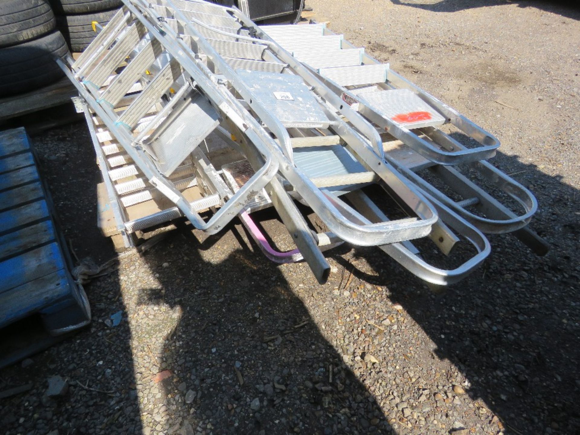 8NO ASSORTED ALLOY STEP LADDERS AND LADDERS AS SHOWN. - Image 3 of 4