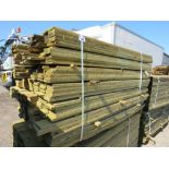 LARGE PACK OF PRESSURE TREATED FEATHER EDGE CLADDING TIMBER BOARDS 1.7M-1.9M MIXED LENGTH X 100MM WI