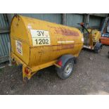 TOWED DIESEL BOWSER, BUNDED, 1000 LITRES CAPACITY APPROX.