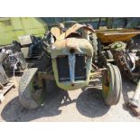 FORDSON DEXTA TRACTOR WITH LOADER FRAME AND BRACKETS. UNUSED CONDITION UNKNOWN. MAY BE INCOMPLETE (I