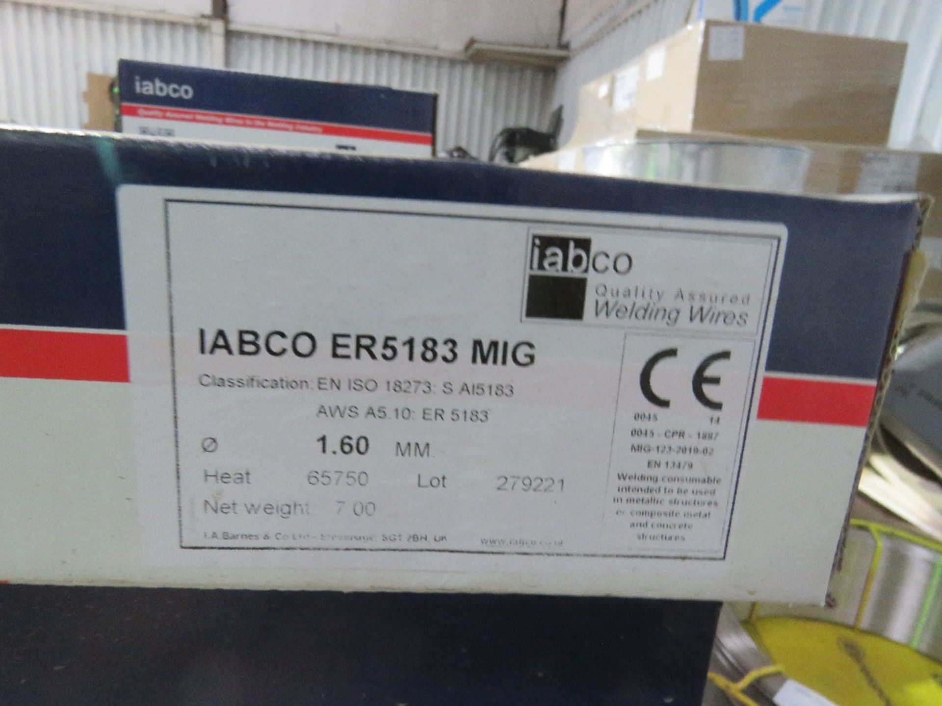 5NO ROLLS OF IABCO 1.6MM DIAMETER MIG WELDING WIRE.....THIS LOT IS SOLD UNDER THE AUCTIONEERS MARGIN - Image 2 of 3