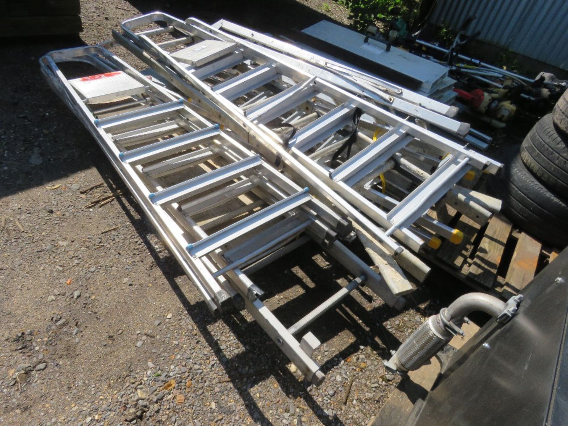 8NO ASSORTED ALLOY STEP LADDERS AND LADDERS AS SHOWN. - Image 2 of 4