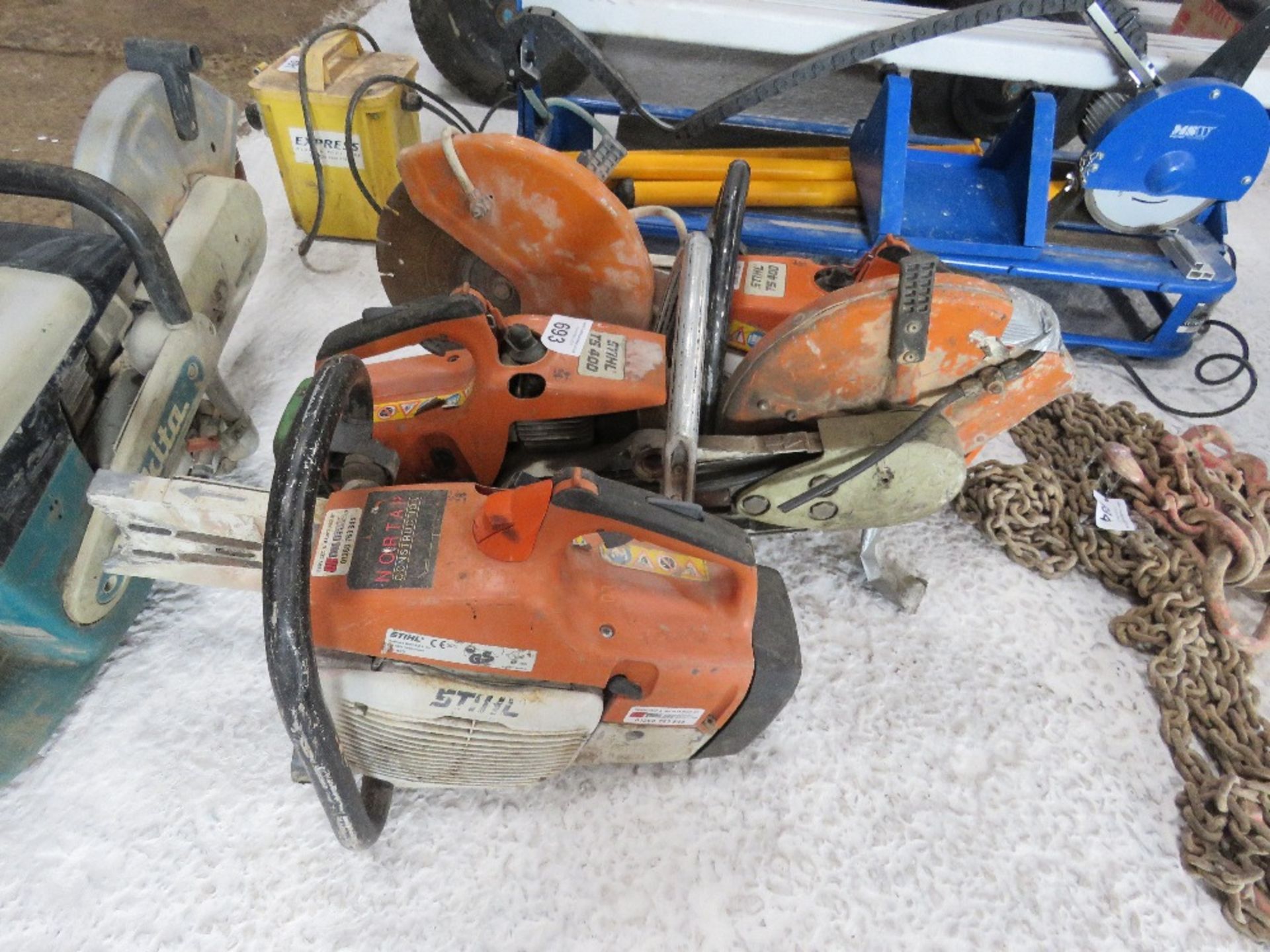 3 X STIHL TS400 PETROL SAWS FOR SPARES OR REPAIR.....THIS LOT IS SOLD UNDER THE AUCTIONEERS MARGIN S - Image 2 of 6