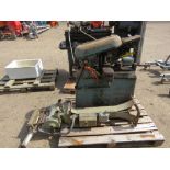 POWER HACKSAW PLUS A PEDESTAL GRINDER.....THIS LOT IS SOLD UNDER THE AUCTIONEERS MARGIN SCHEME, THER