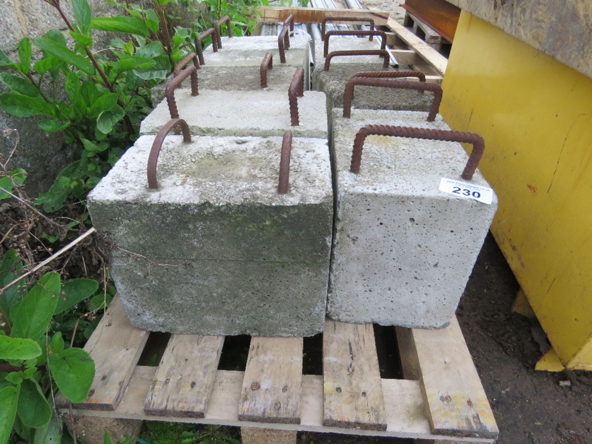 8NO CONCRETE COUNTER BALANCE WEIGHTS.....THIS LOT IS SOLD UNDER THE AUCTIONEERS MARGIN SCHEME, THERE - Image 2 of 3