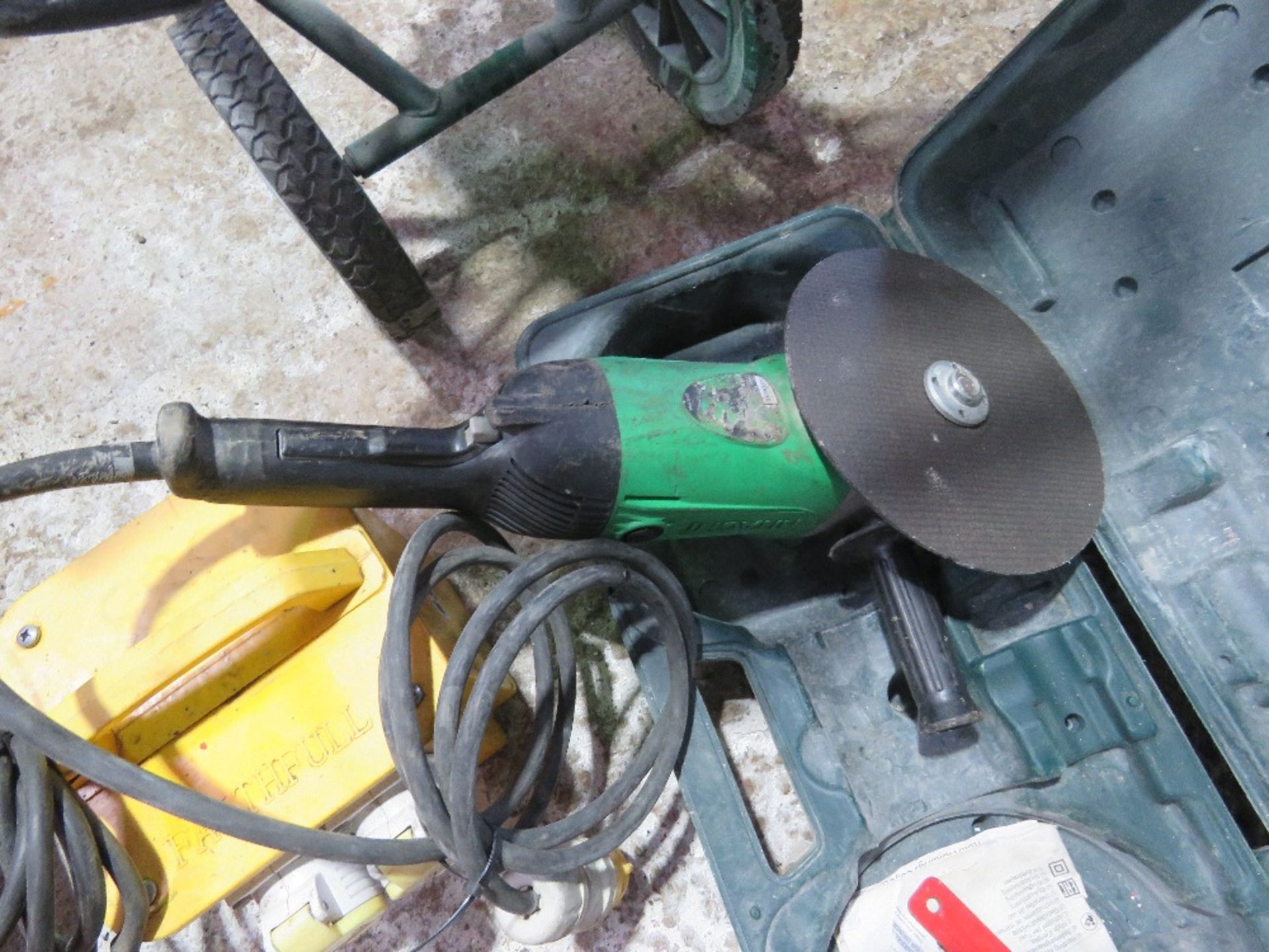 HITACHI 110VOLT ANGLE GRINDER PLUS A TRANSFORMER. - Image 4 of 4