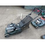 HAYTER HARRIER 41 PETROL ENGINED MOWER WITH REAR ROLLER AND COLLECTOR. ....THIS LOT IS SOLD UNDER TH