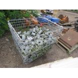 STILLAGE OF GALVANISED TUBE CLAMPS.....THIS LOT IS SOLD UNDER THE AUCTIONEERS MARGIN SCHEME, THEREFO