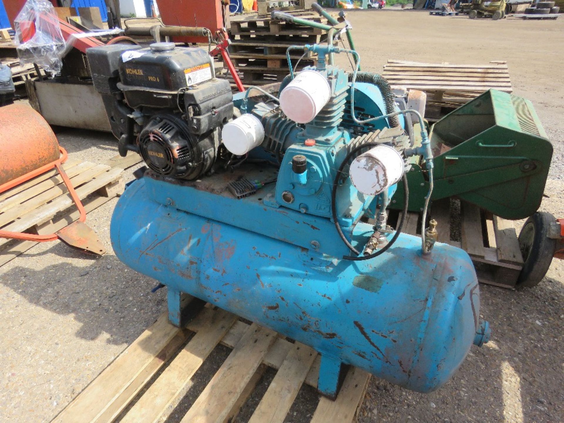 PETROL ENGINED ELECTRIC START COMPRESSOR.