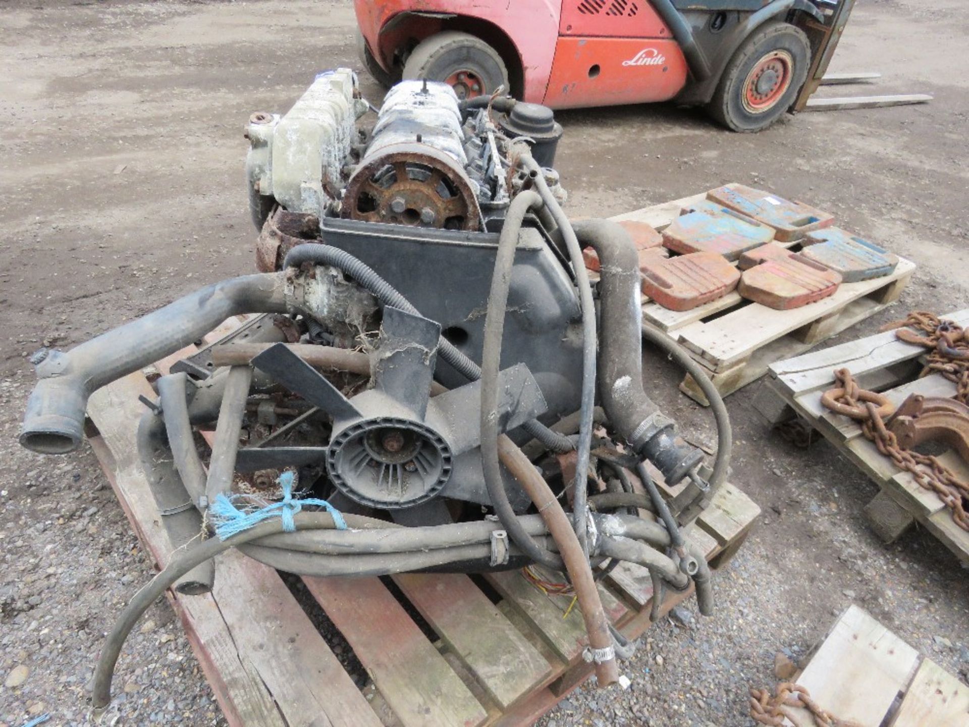 DIESEL ENGINE WITH GEARBOX, 4 CYLINDER.....THIS LOT IS SOLD UNDER THE AUCTIONEERS MARGIN SCHEME, THE - Image 3 of 5