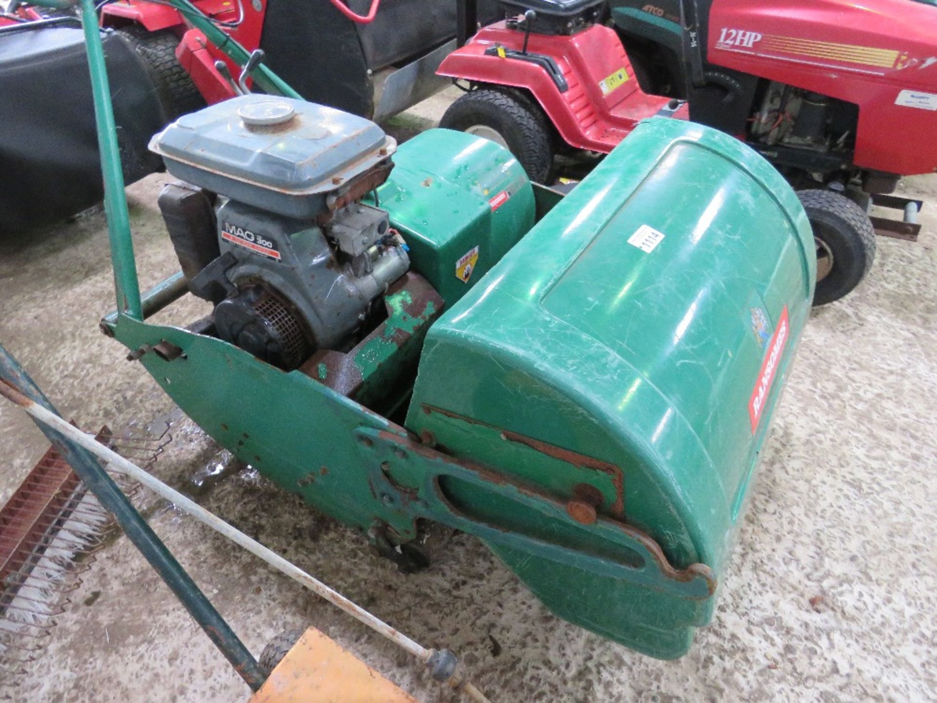 RANSOMES PROFESSIONAL CYLINDER MOWER WITH BOX. KUBOTA ELECTRIC START PETROL ENGINE DIRECT FROM SPORT