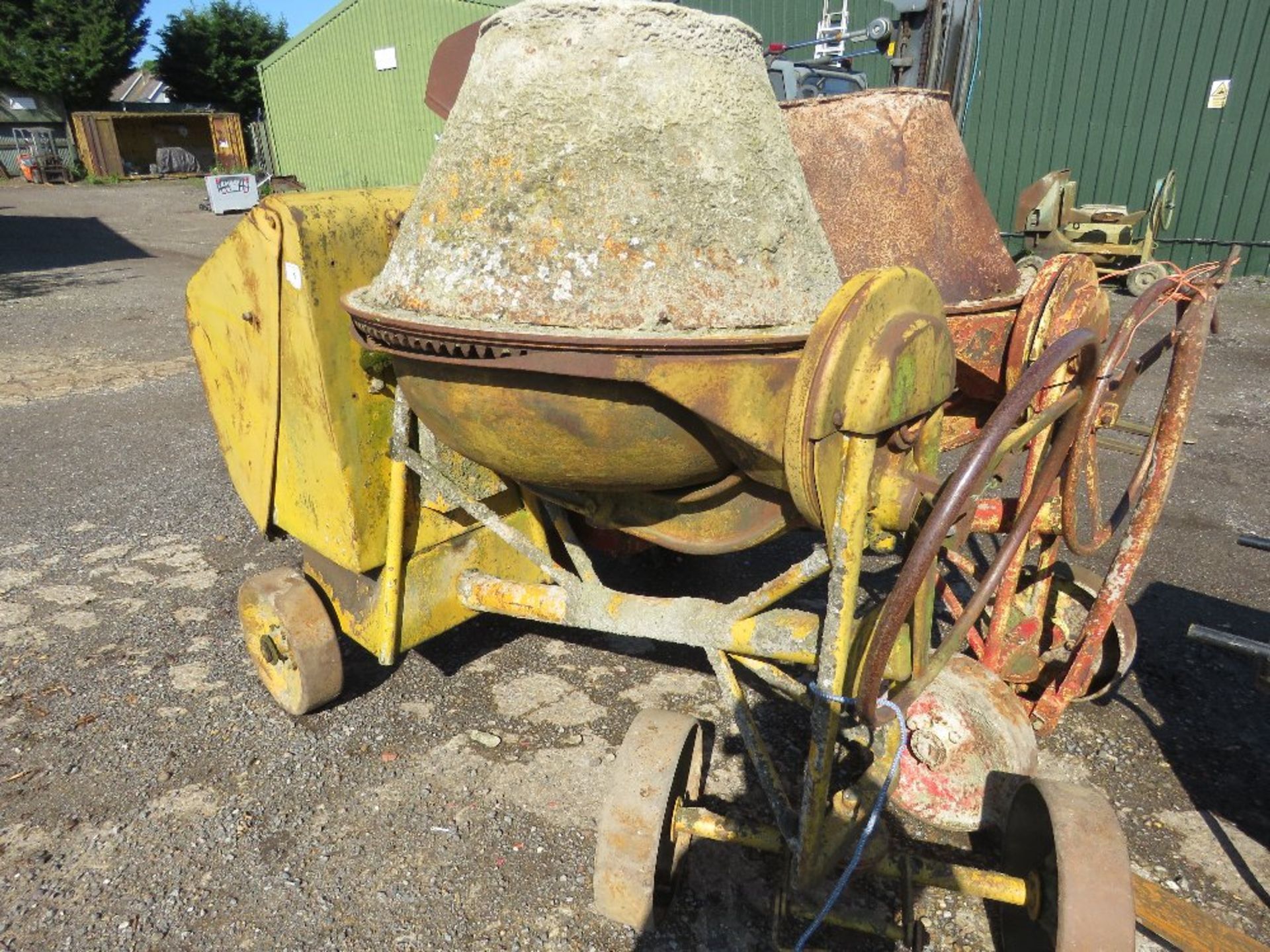 DIESEL POWERED SITE CEMENT MIXER.