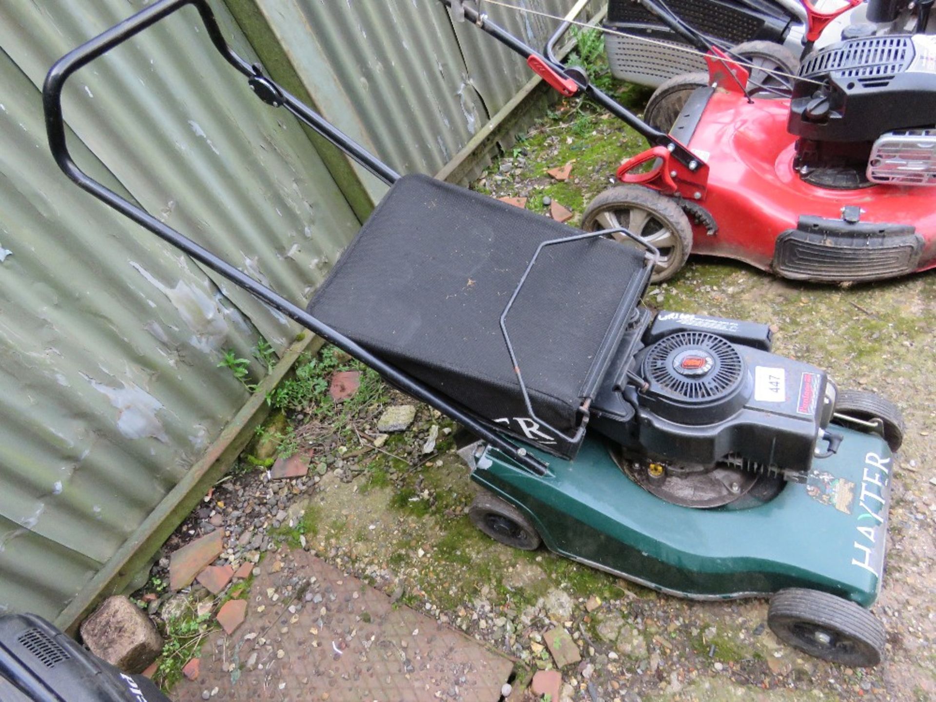 HAYTER PETROL ENGINED MOWER WITH COLLECTOR. ....THIS LOT IS SOLD UNDER THE AUCTIONEERS MARGIN SCHEME