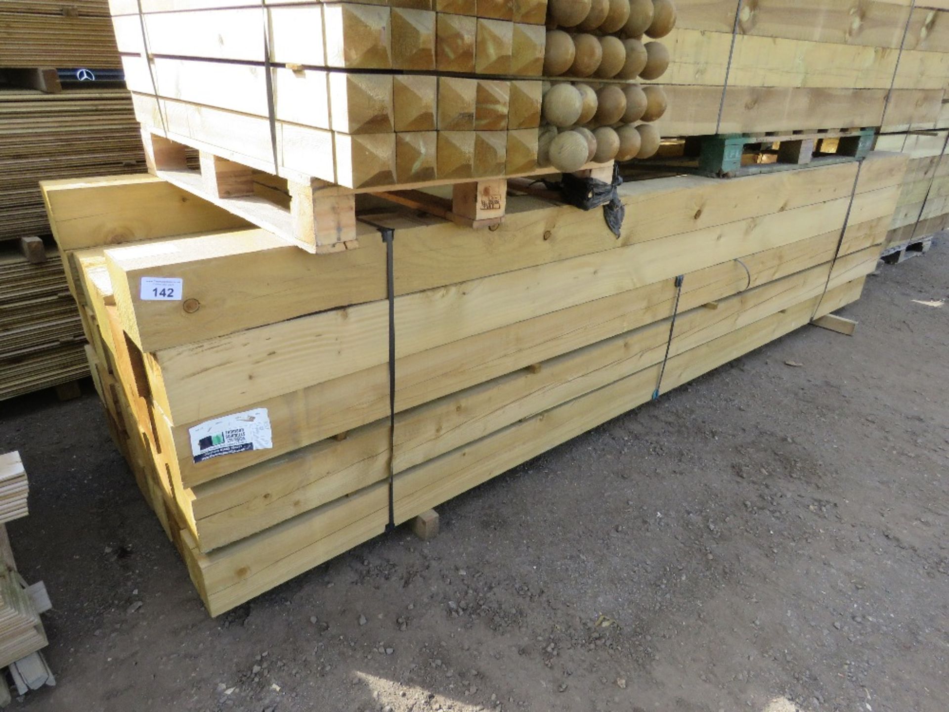 26NO LARGE TREATED TIMBER POSTS 150MMX 150MM @3600MM LENGTH APPROX. - Image 2 of 5