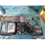 2 X MAKITA BATTERY POWERED RECIPROCATING SAWS IN CASES THX13879,12543